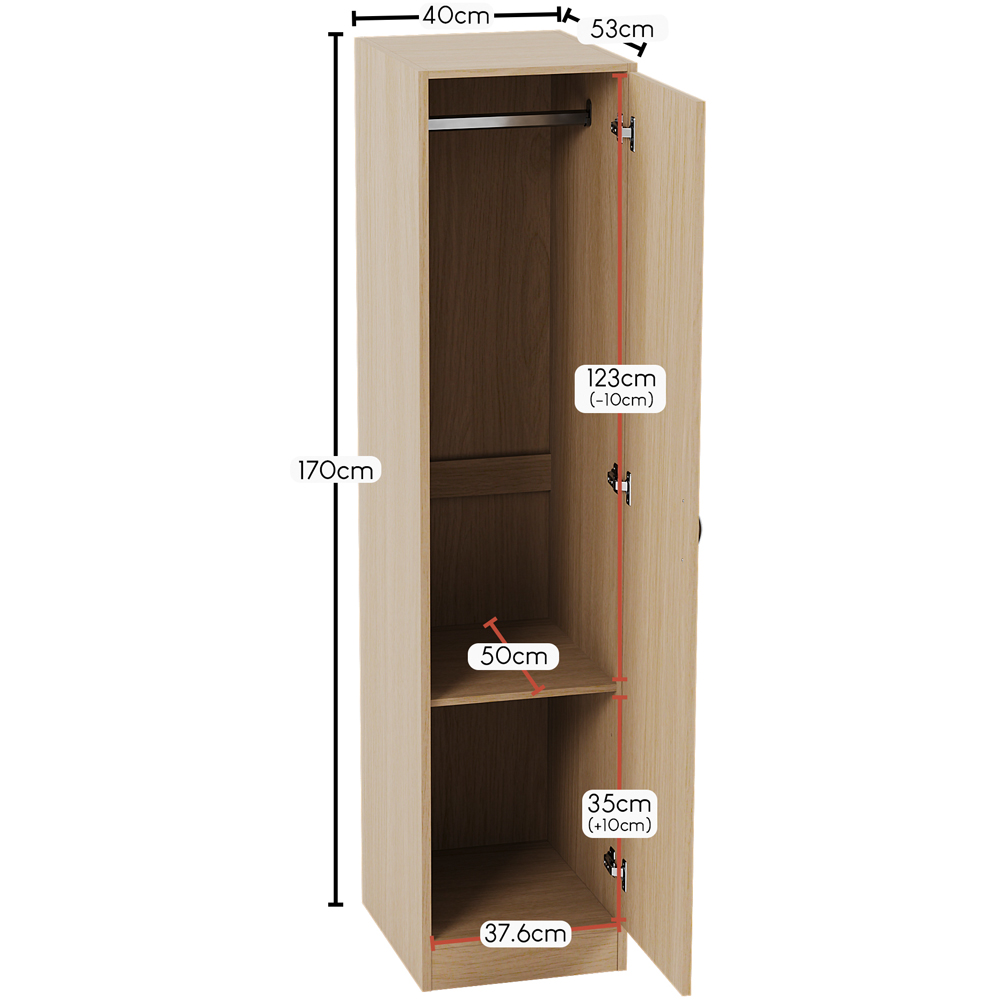 Vida Designs Riano Single Door Pine Wardrobe Image 8