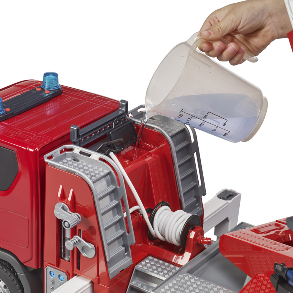 Bruder Kids Scania Super 560R Fire Engine with Ladder and Water Pump Playset Model Image 8