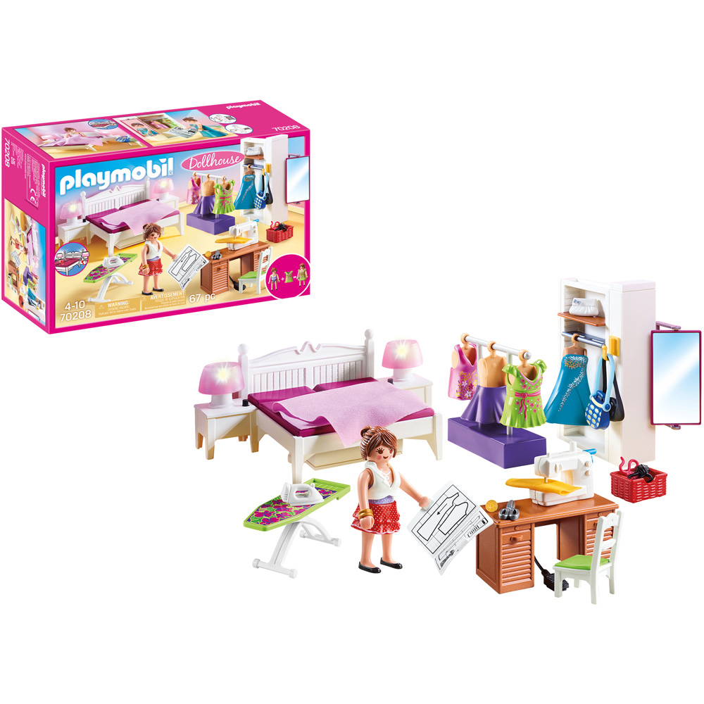 Playmobil Bedroom with Sewing Corner Playset 67 Piece Image 4
