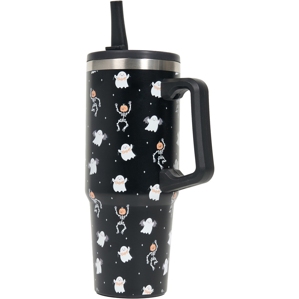 Halloween Tumbler with Handle and Straw Image 8