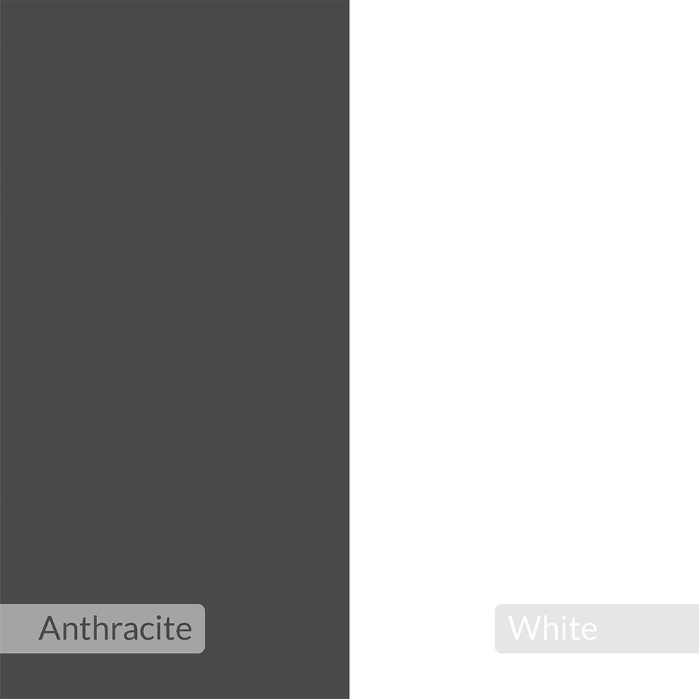 Decortie Colmar 6 Shelf Computer Desk White and Anthracite Grey Image 6