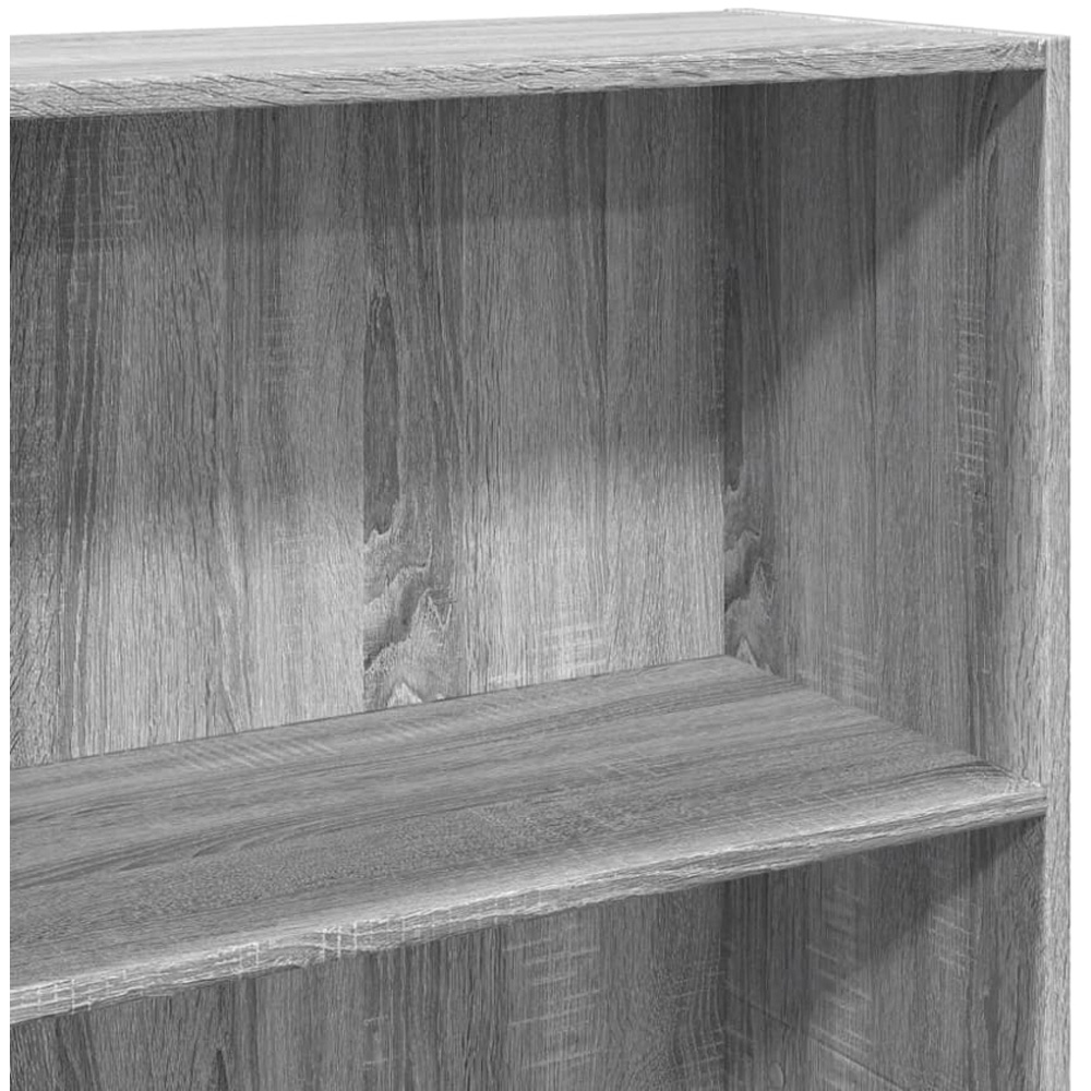 vidaXL 5 Shelf Grey Sonoma Bookcase Image 6