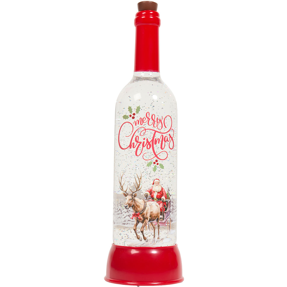 Christmas Bottle Glitter Spinner Red Image 5