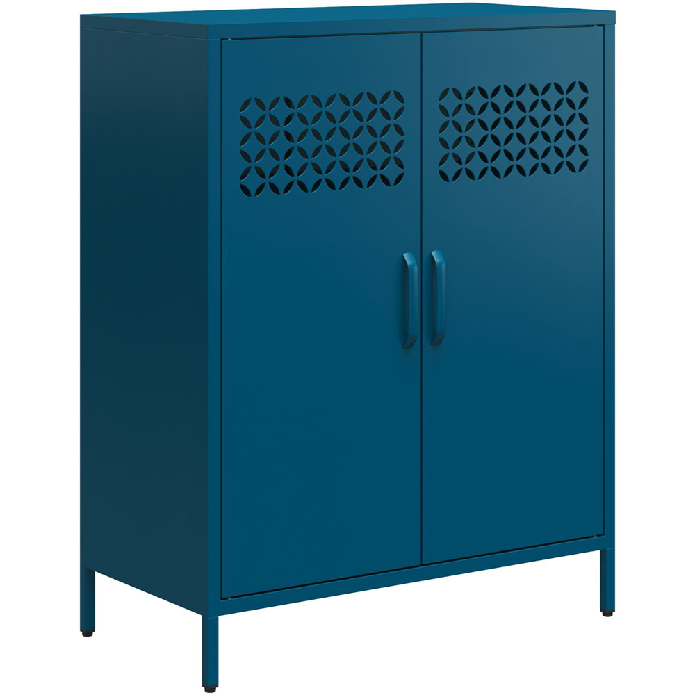Dorel Annie 2 Door Deep Blue Storage Cabinet Image 2