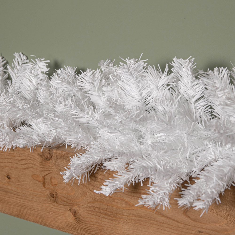 Samuel Alexander White Christmas Garland with PVC Branches 270cm Image 3