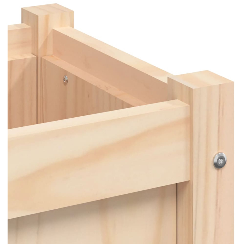 vidaXL Brown Solid Pine Wood Garden Planter 70 x 150 x 50cm Image 8