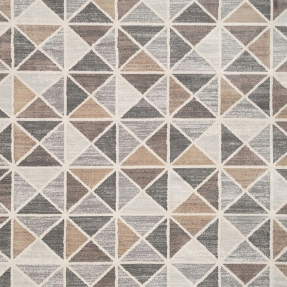 Kukoon Neutral and Beige Diamond Geometric Rug 290 x 200cm Image 3