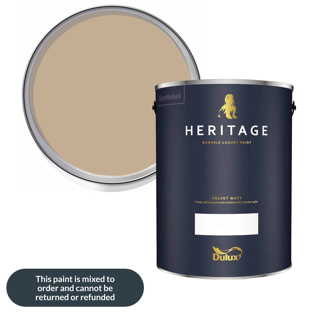 Dulux Heritage Walls and Ceilings Dark Stone Velvet Matt Emulsion Paint 5L Image 1