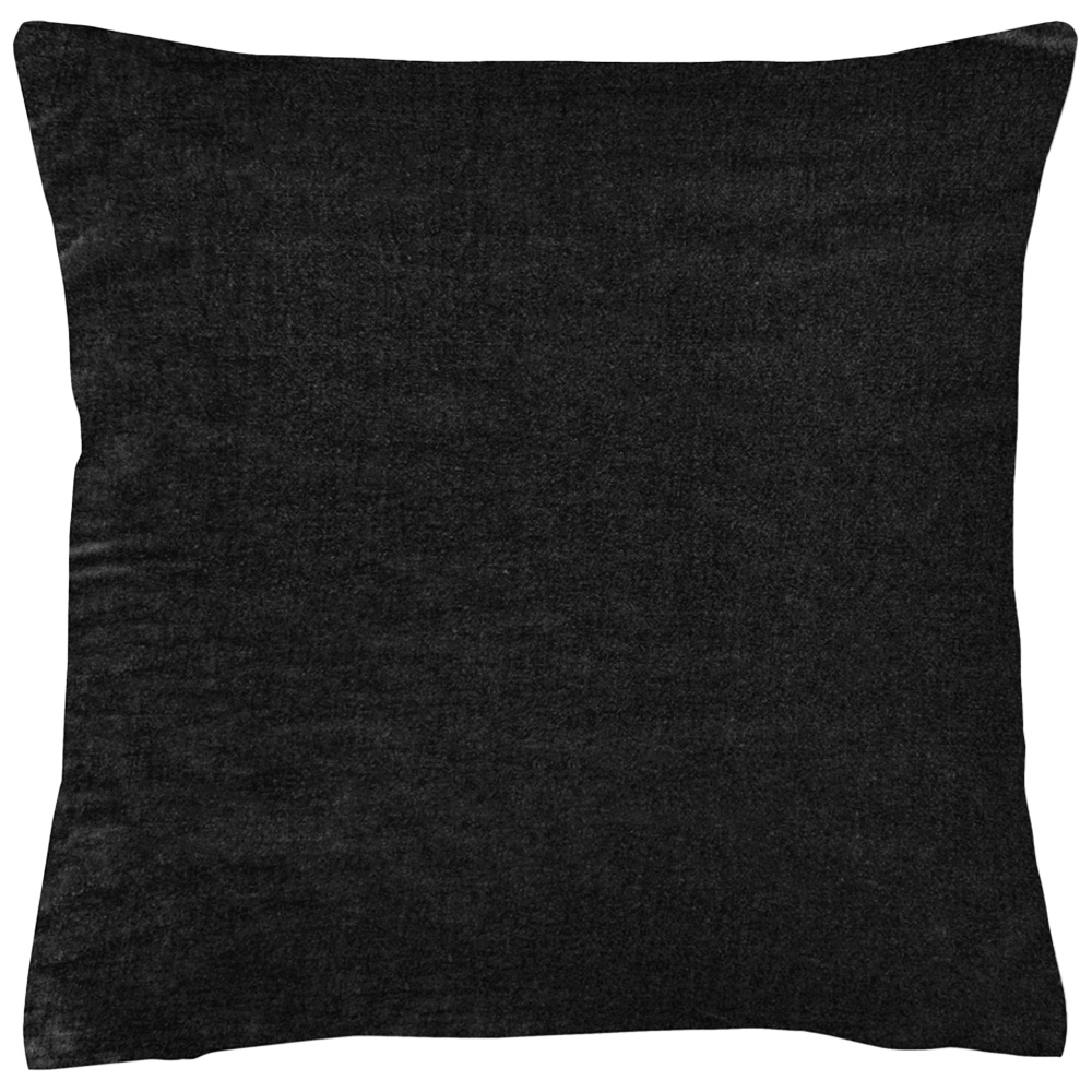 Intimates Grace Velvet Black Filled Cushion 43 x 43cm 2 Pack Image 1