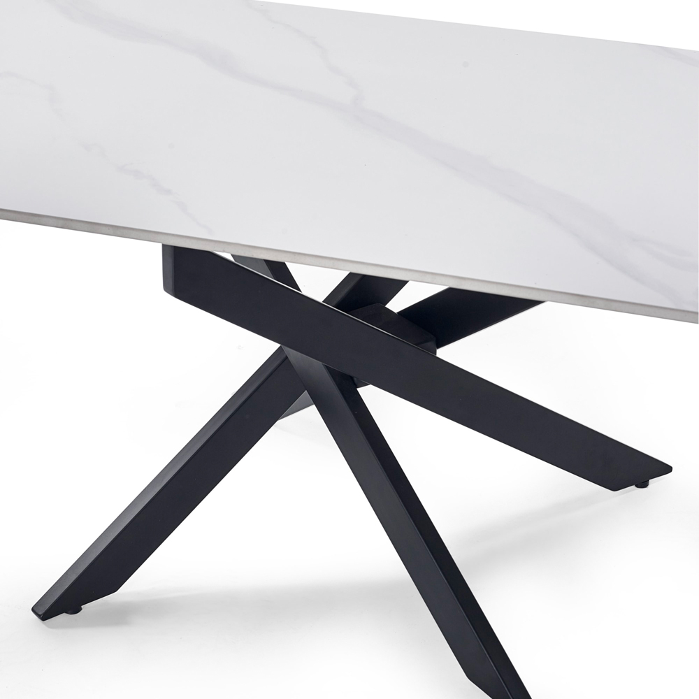 Julian Bowen Bradley White Marble Effect Rectangular Coffee Table Image 5