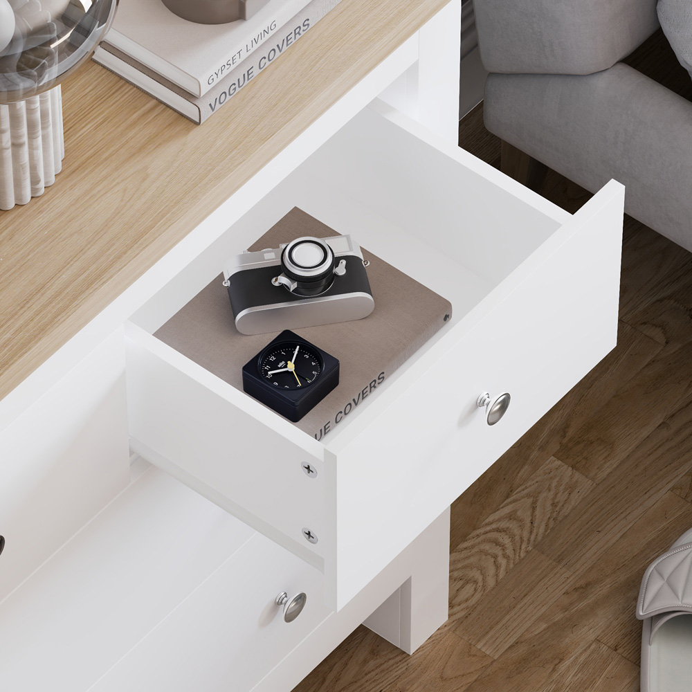 Vida Designs Arlington 4 Drawer White Shaker Style Chest of Drawers Image 3