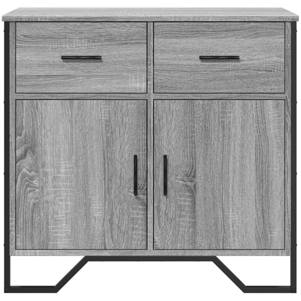 vidaXL 2 Door 2 Drawer Grey Sonoma Wooden Sideboard Image 3