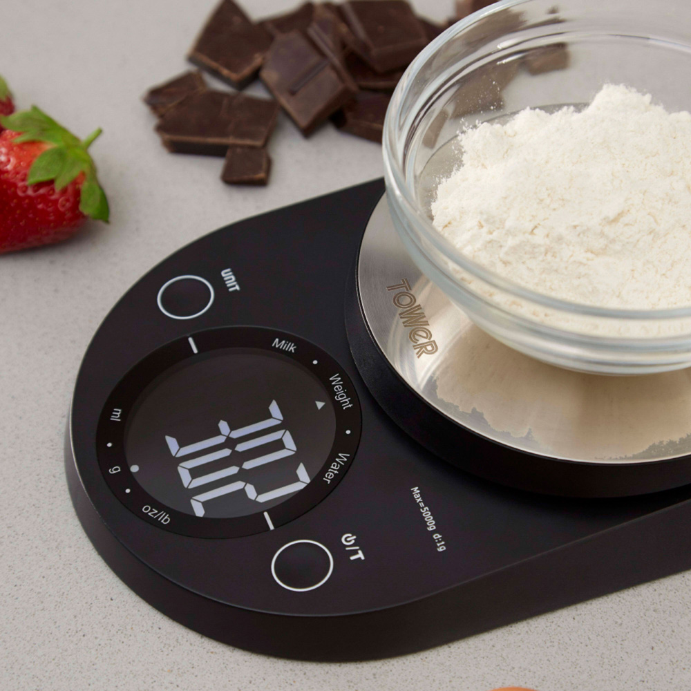 Tower Black Electronic Kitchen Scale Image 5