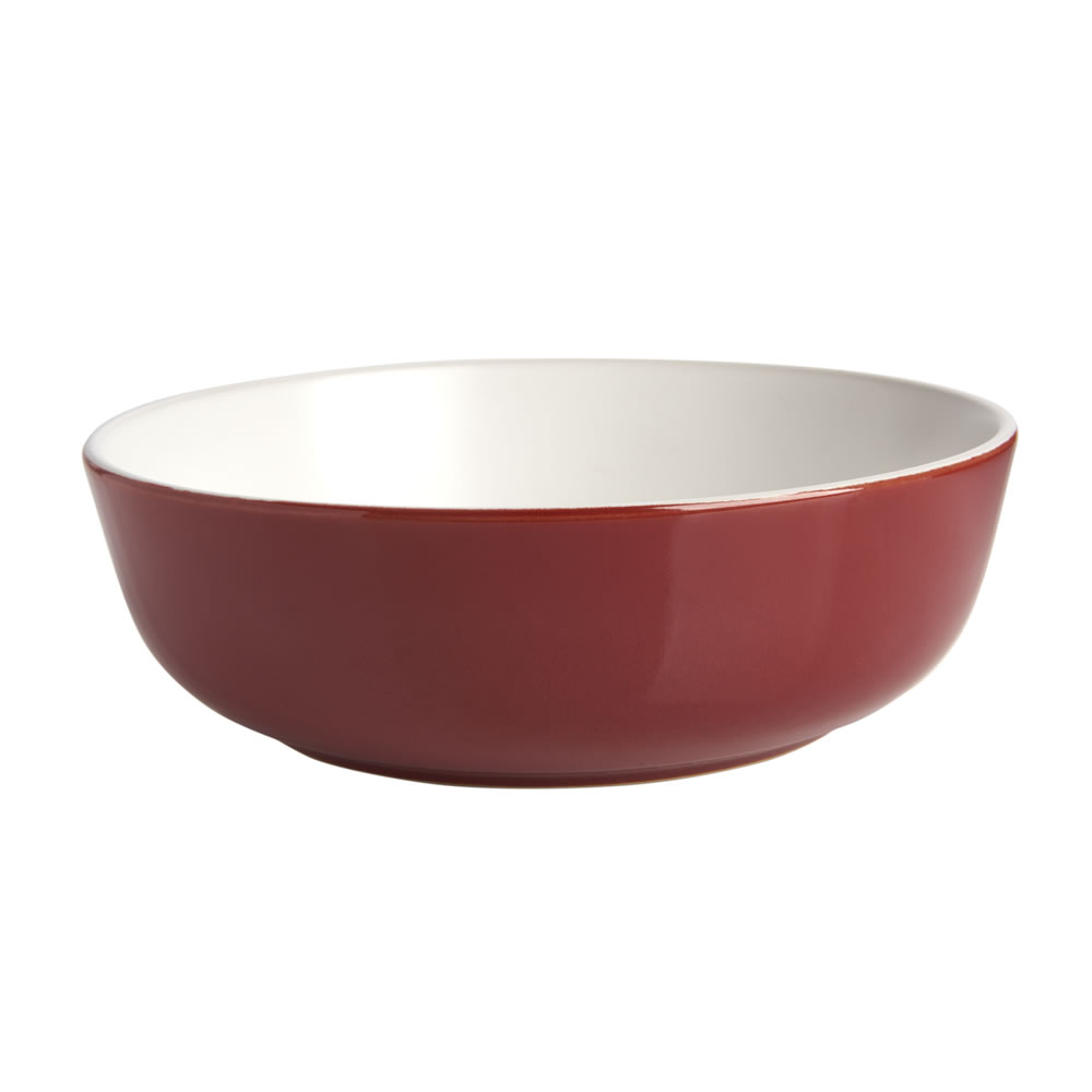 Wilko Red Reactive Glazed Bowl Image 1