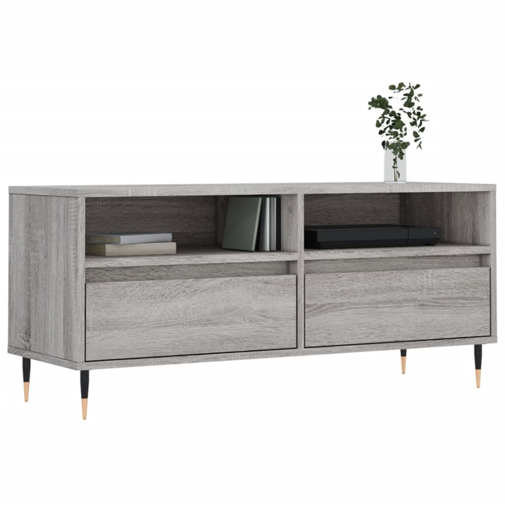 vidaXL 2 Door 2 Shelf Grey Sonoma TV Cabinet Image 3
