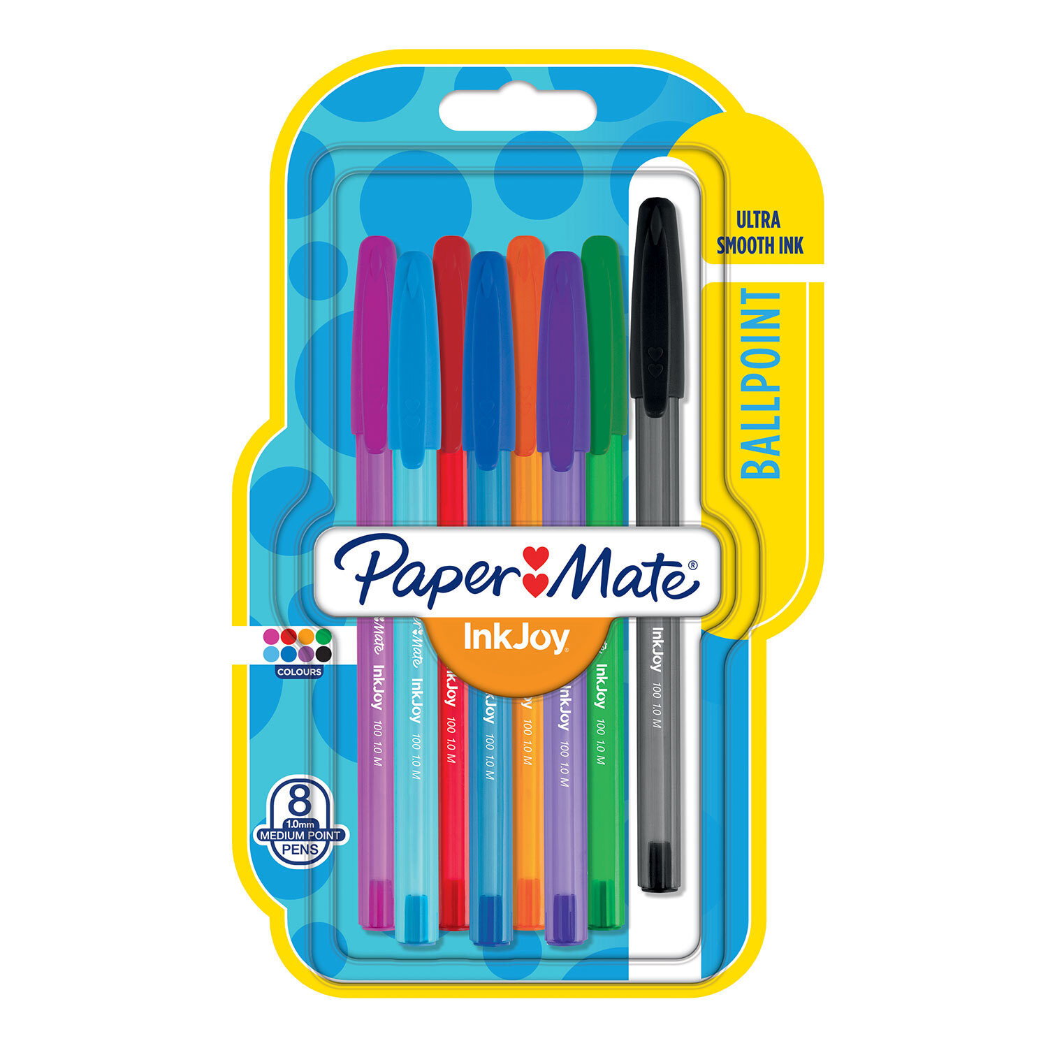 Pack of Eight Papermate Inkjoy Ballpoint Pens Image