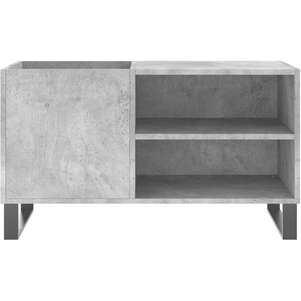 vidaXL 2 Shelf Concrete Grey Record Cabinet Image 4