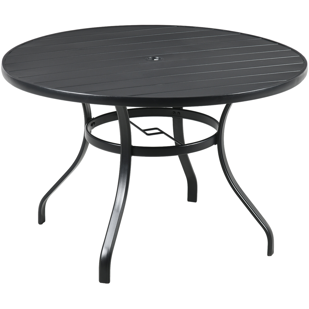 Outsunny 4 Seater Garden Dining Table Black Image 2