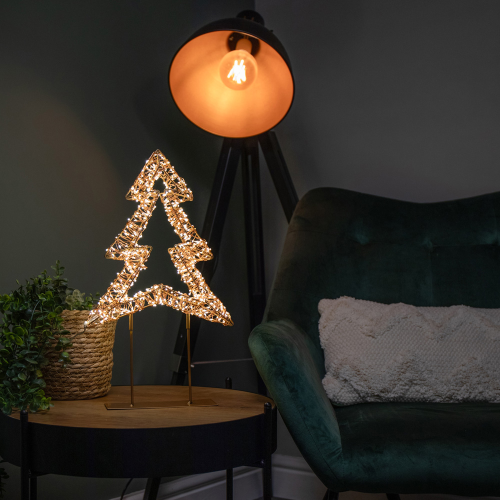 Samuel Alexander 720 Warm White LED Rose Gold Light Up Christmas Tree on Metal Stand 45cm Image 9