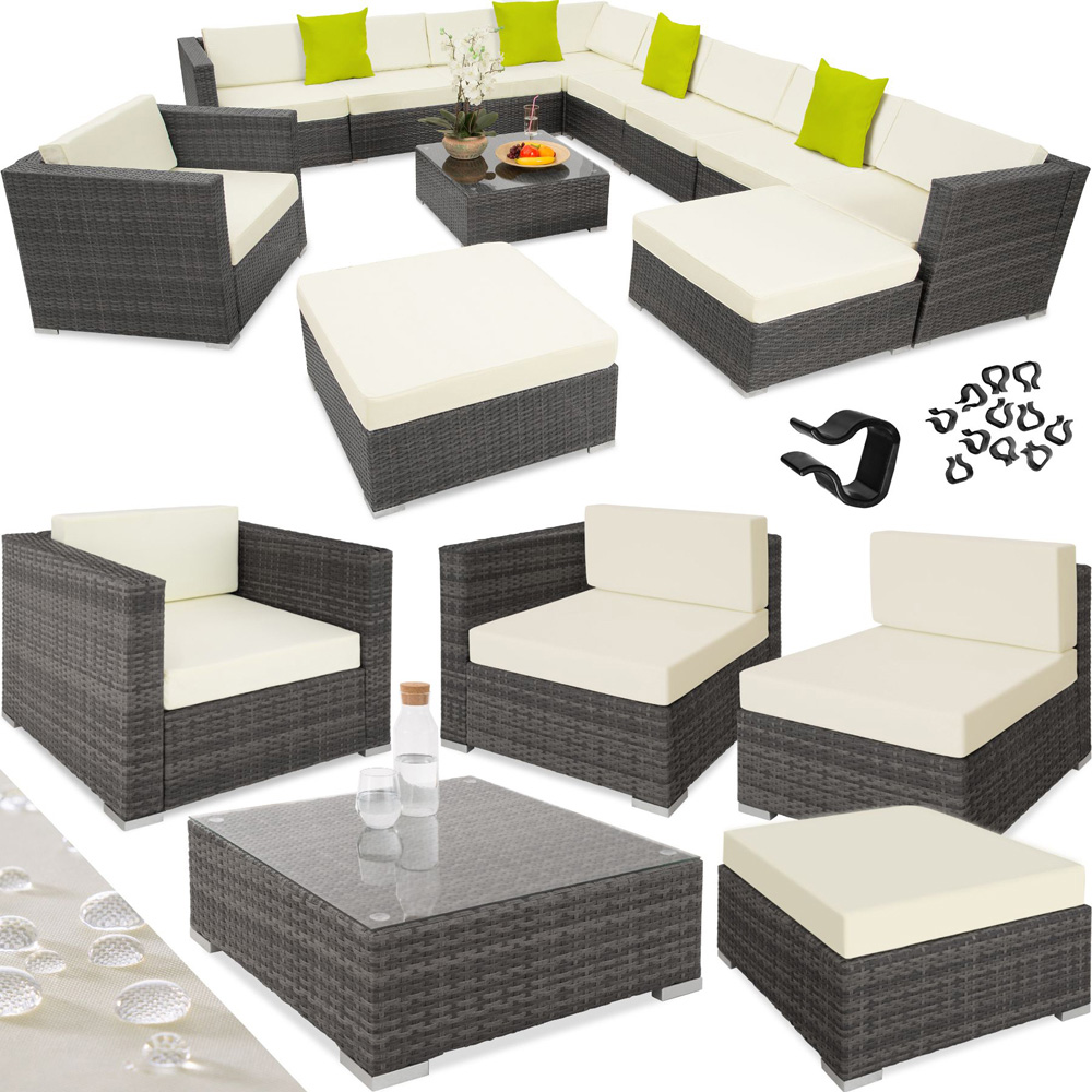 tectake Las Vegas 10 Seater Grey Garden Furniture Set Image 2