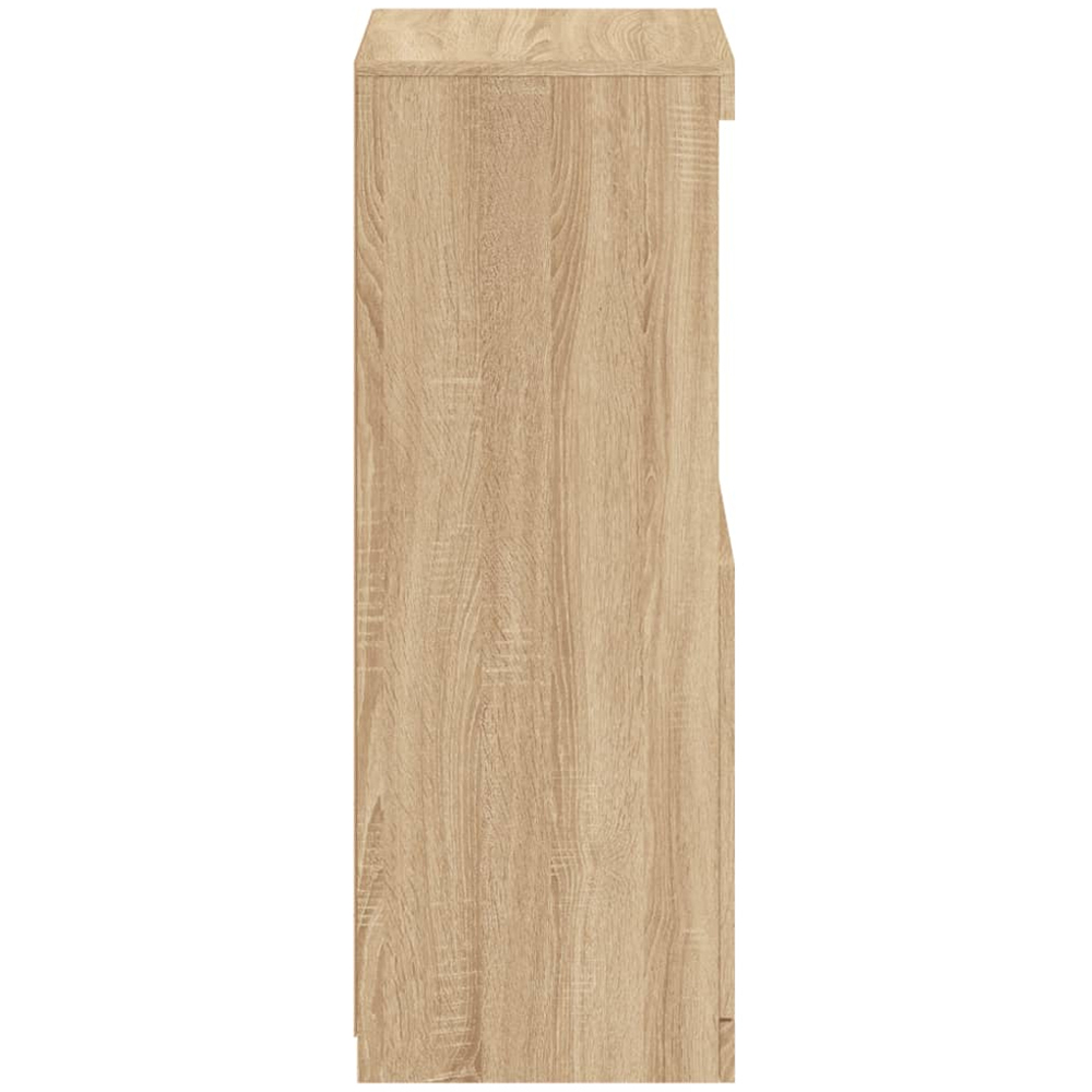 vidaXL Single Door 2 Shelf Sonoma Oak Sideboard with RGB LED Lights Image 8