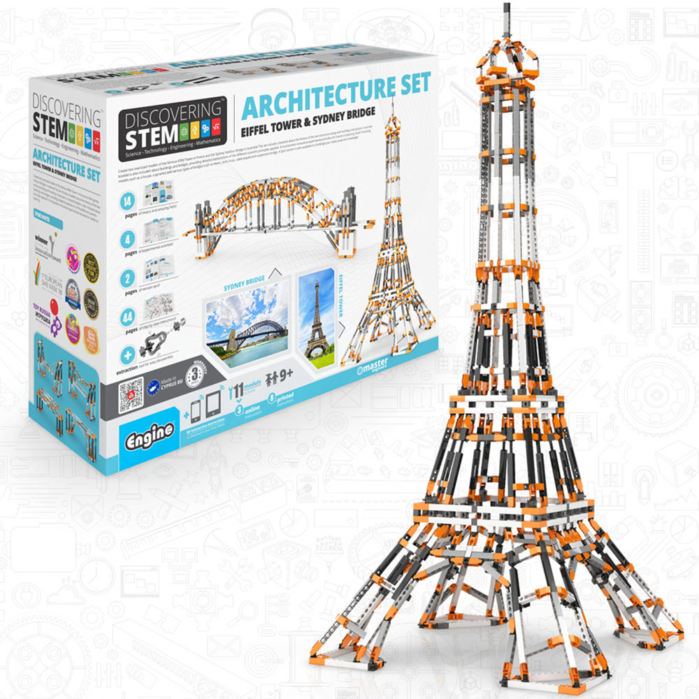 Engino Stem Architecture Eiffel Tower and Sydney Bridge Building Set Image 2