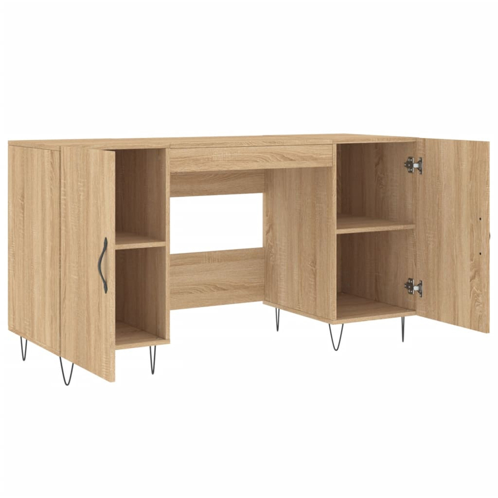 vidaXL 2 Door Computer Desk Sonoma Oak Image 4
