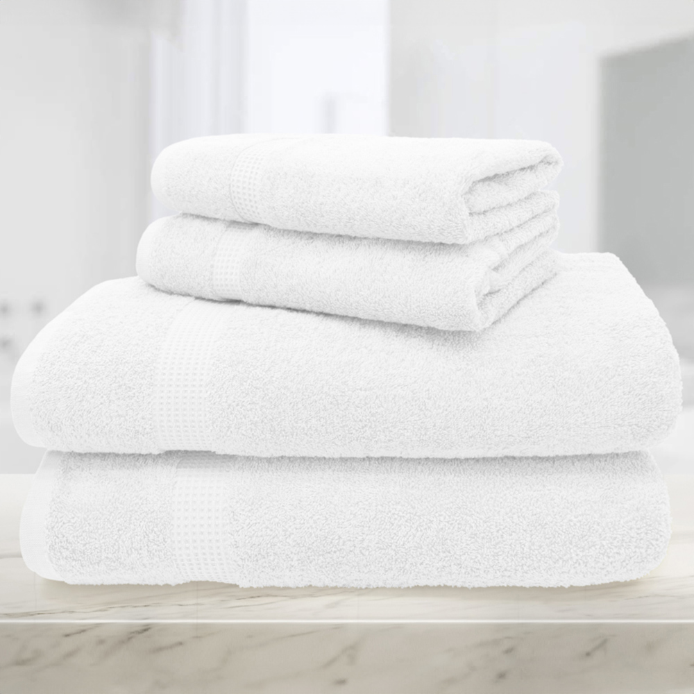 Mayfair Egyptian Cotton White Hand Towel Set of 2 Image 3