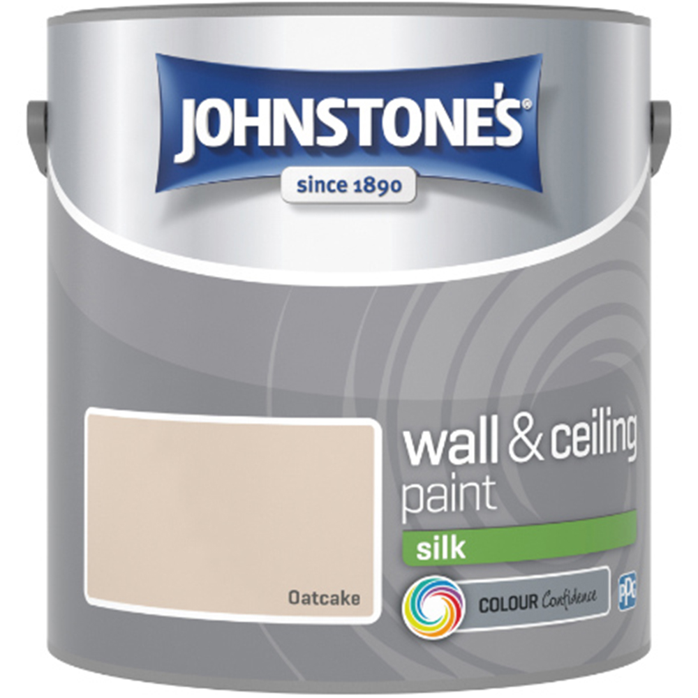 Johnstone's Walls & Ceilings Oatcake Silk Emulsion Paint 2.5L Image 2