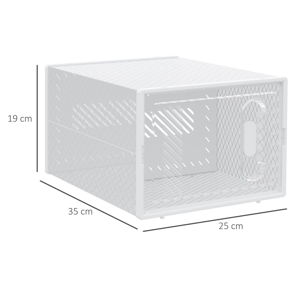 HOMCOM 8 Piece Stackable Clear Plastic Shoe Storage Box for Size 8.5/43 Image 9