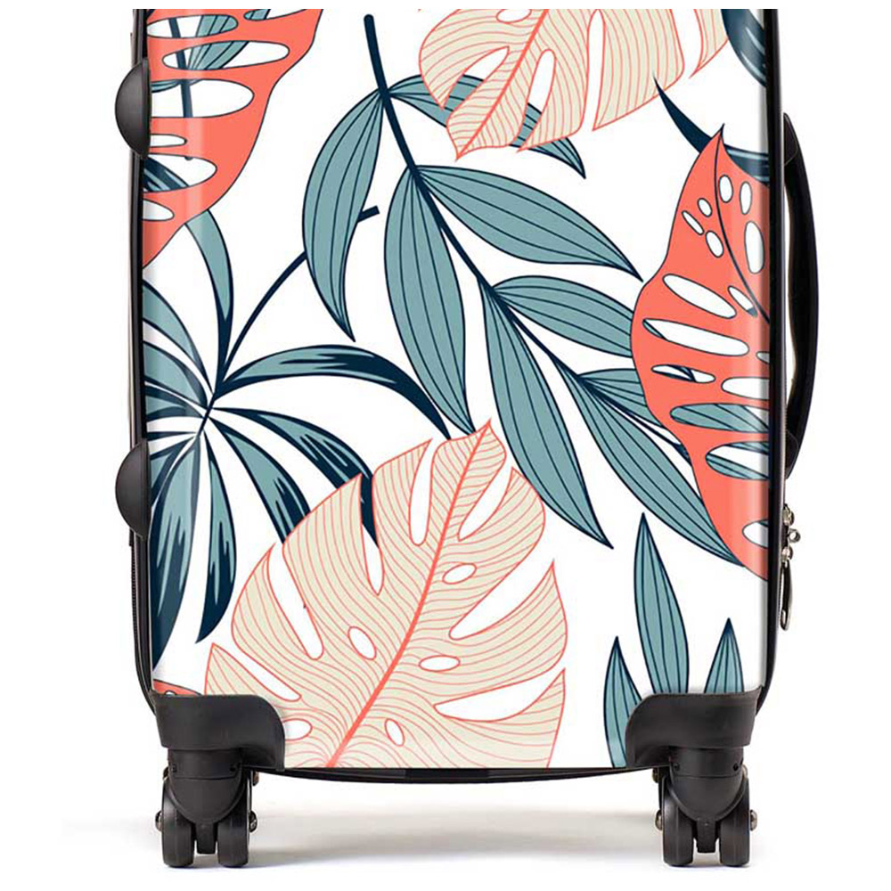 Warren Reed Designer Cabin Tropical Leaf Pattern Suitcase Image 2
