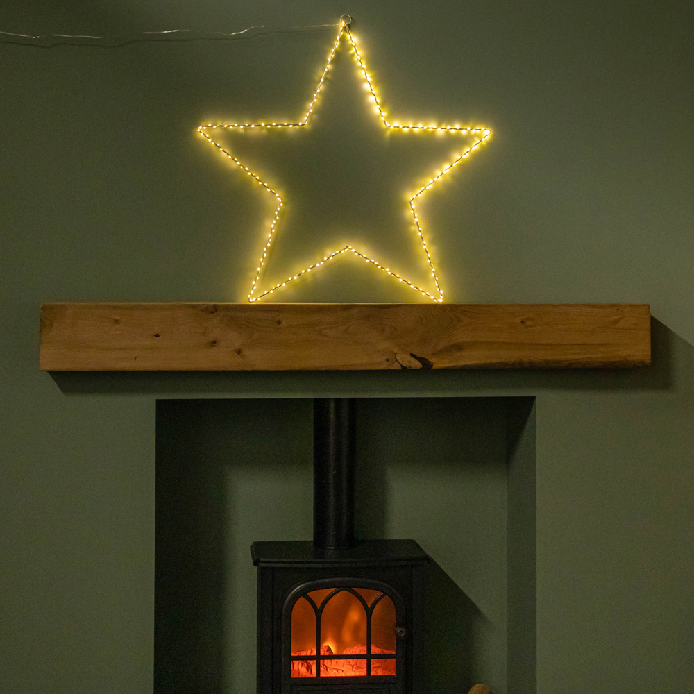 Samuel Alexander Warm White LED Light up Dewdrop Christmas 2D Star 70cm Image 5