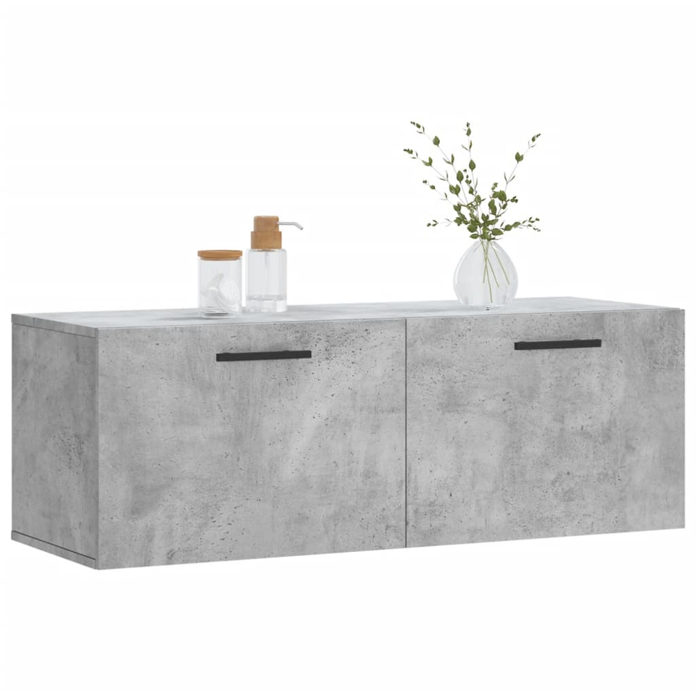 vidaXL Single Door Concrete Grey Wall Mounted Cabinet Image 3