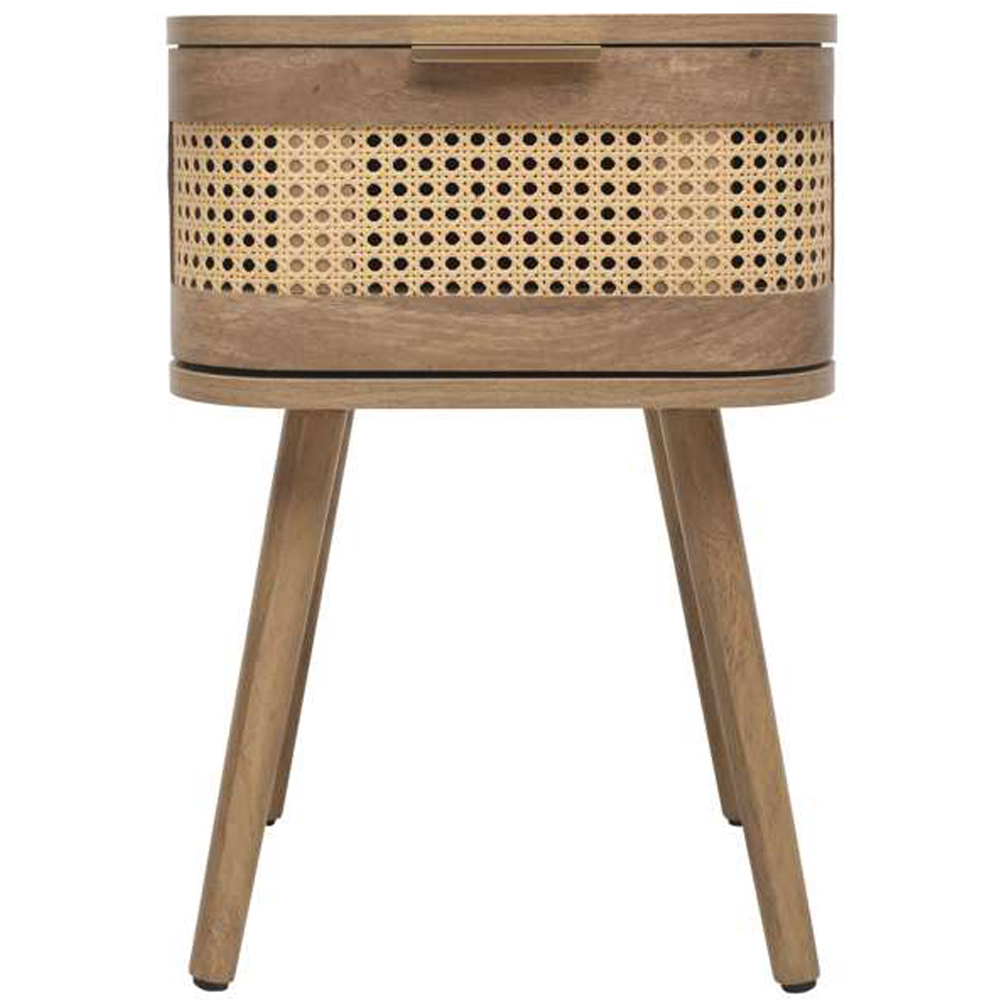 Birlea Noah Single Drawer Rattan Effect Bedside Table Image 2