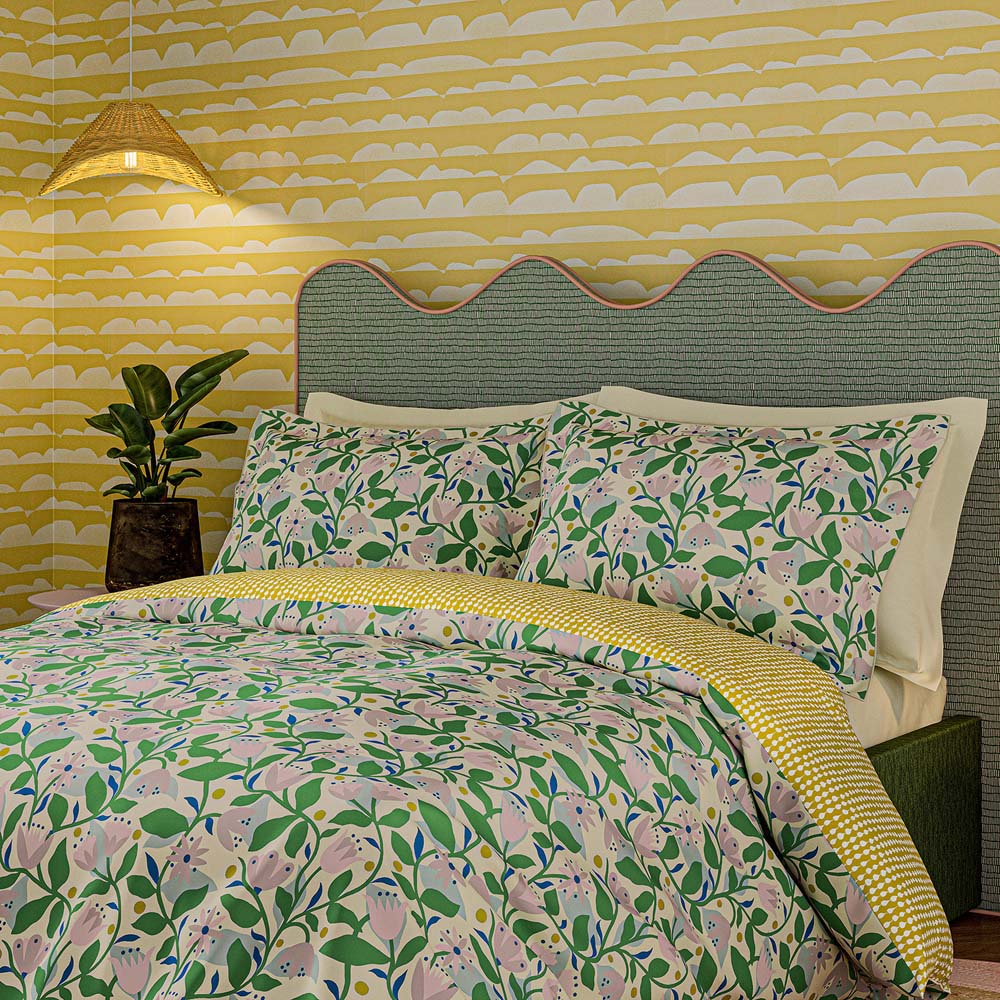 Scion Dancing Daisies Lavender and Honey Single Duvet Set Image 4