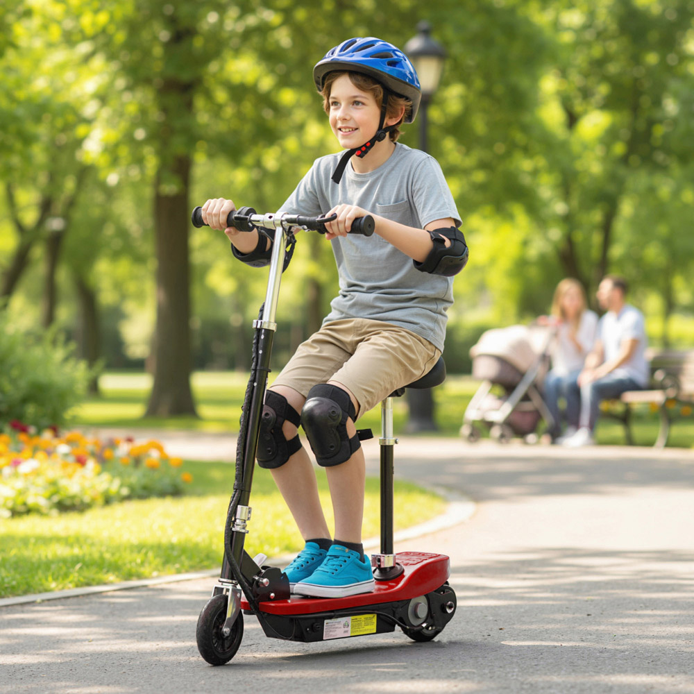 Tommy Toys Red Foldable Powered Kick Scooter 120W Image 2