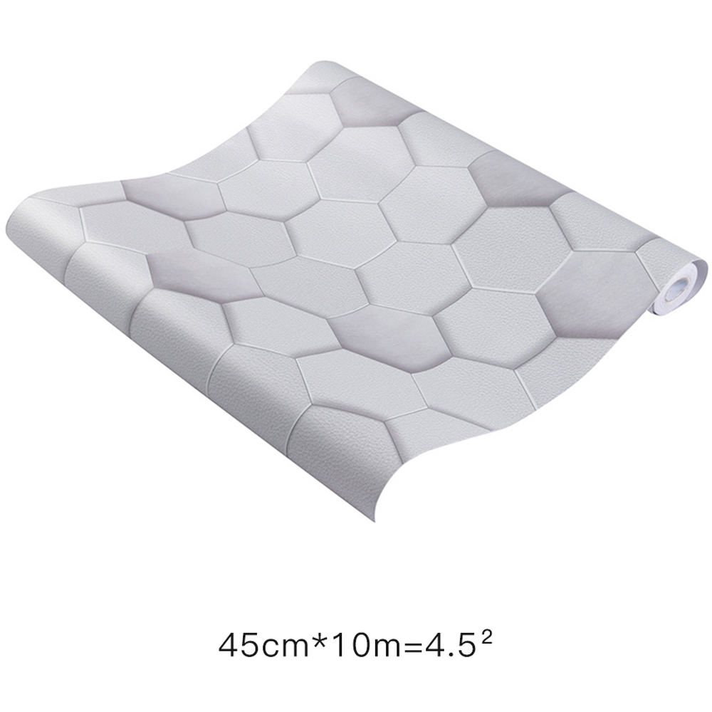Living and Home PVC 3D Hexagonal Wallpaper Image 9
