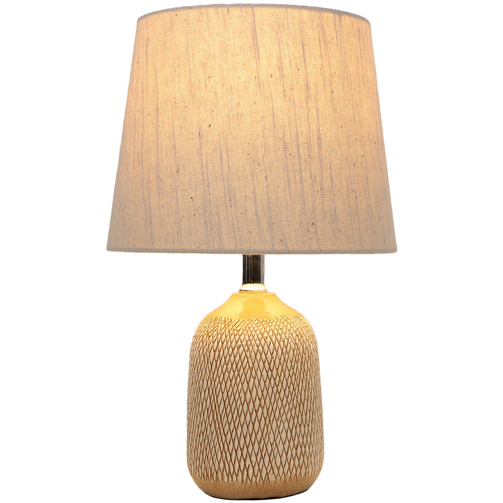 Alva Cream Etched Table Lamp Image 1