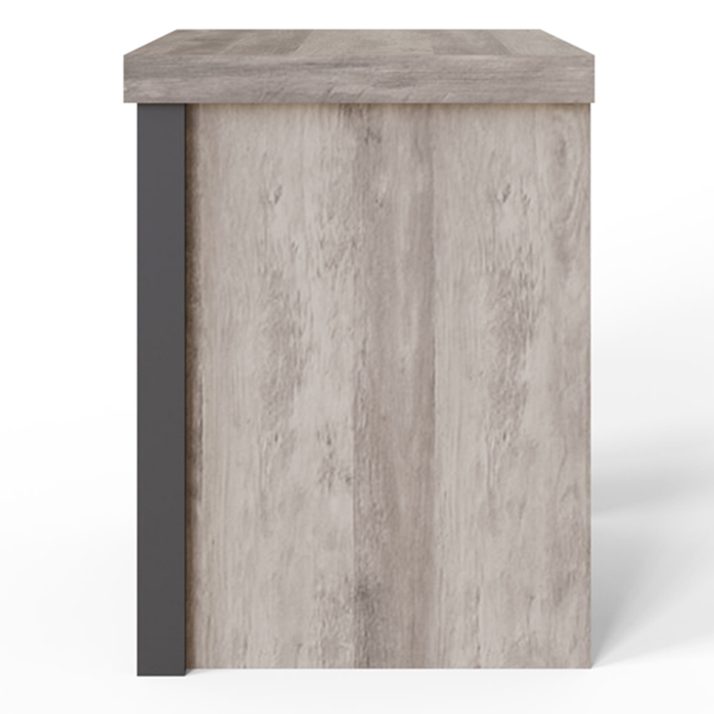 GFW Boston 2 Drawer Grey Bedside Table Set of 2 Image 6