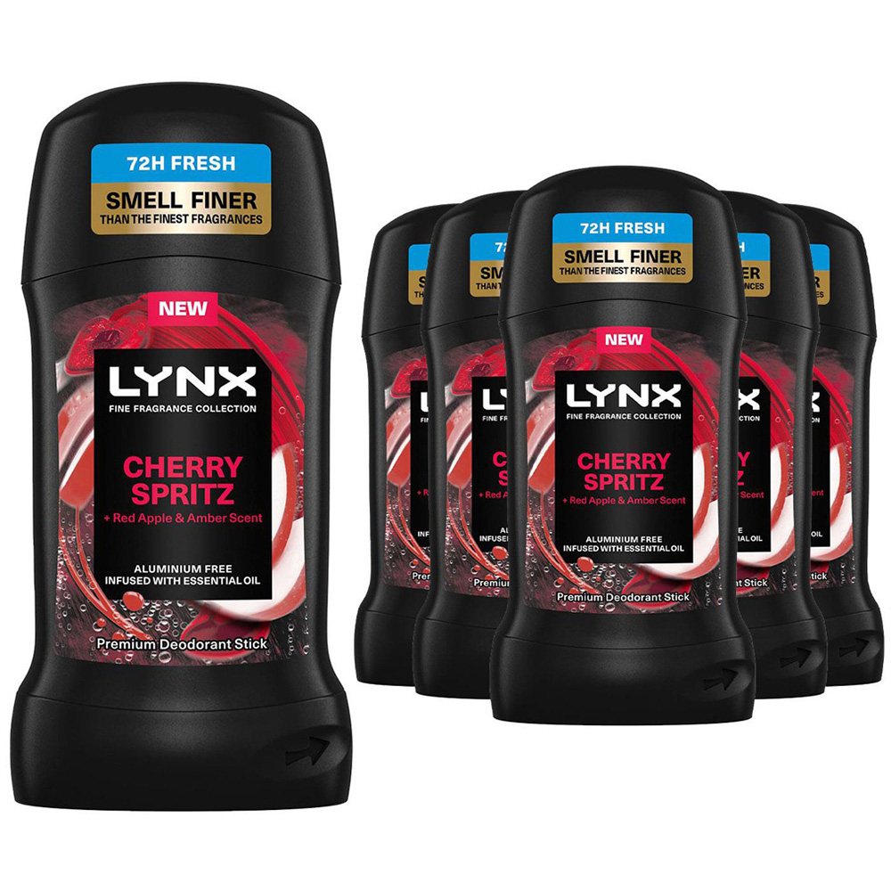 Lynx Cherry Spritz Deodorant Stick 50ml 6 Pack Image 1