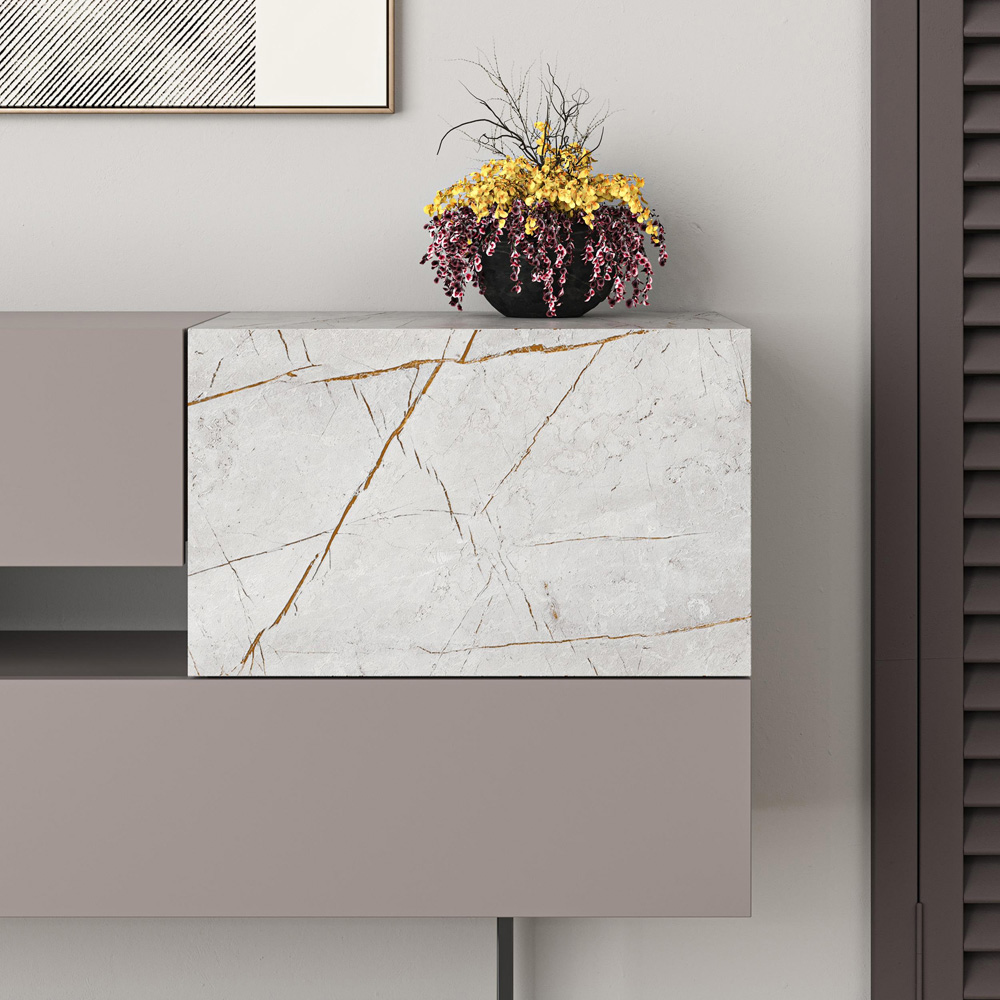 Decortie Eros 4 Door Light Mocha Console Table Image 3