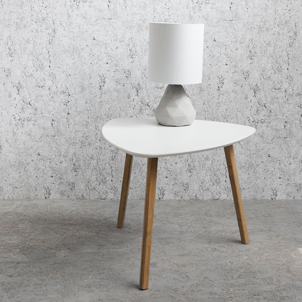 Noa and Nani Malme White and Natural Pine Large Side Table Image 6
