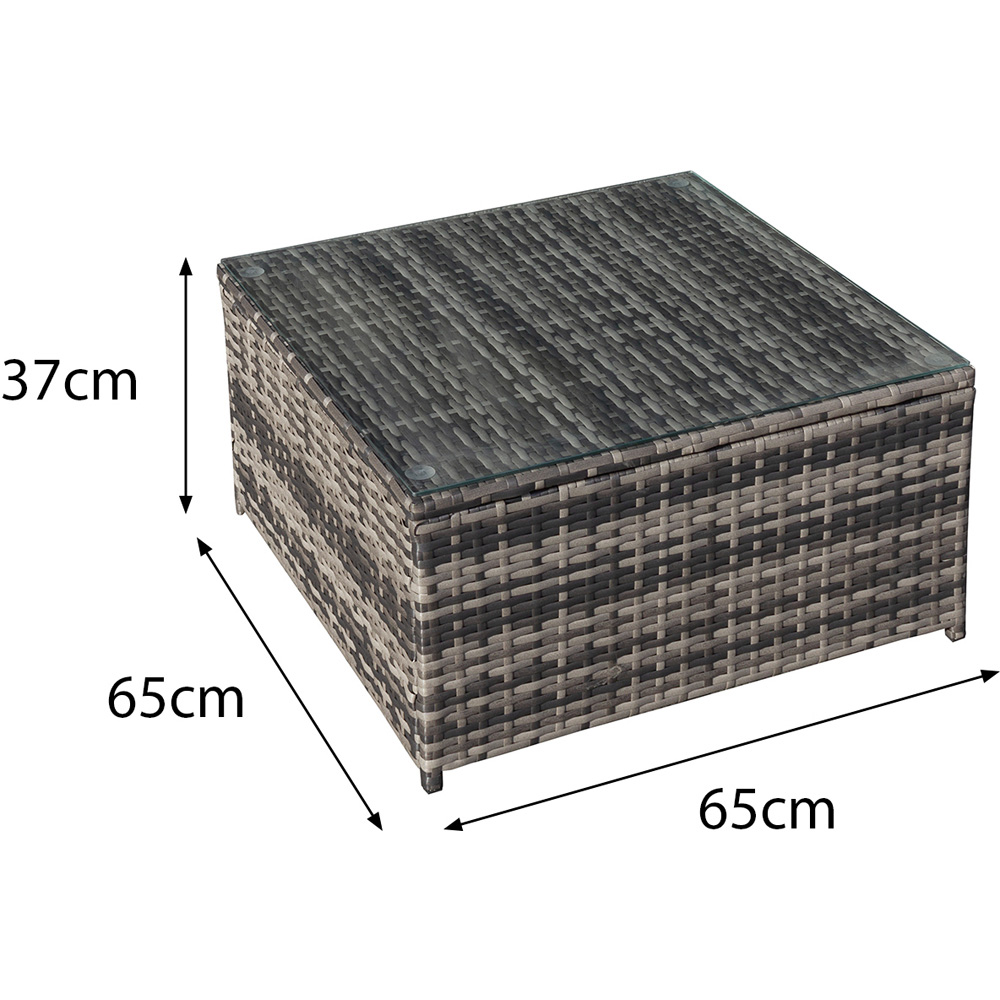 Oseasons Malta 8 Seater Walnut Grey Rattan Corner Sofa Set Image 6