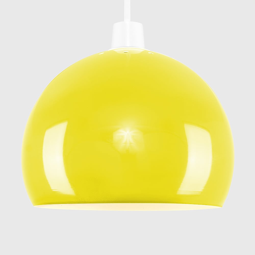 ValueLights Yellow Arco Mini Metal Pendant Light Shade Image 4