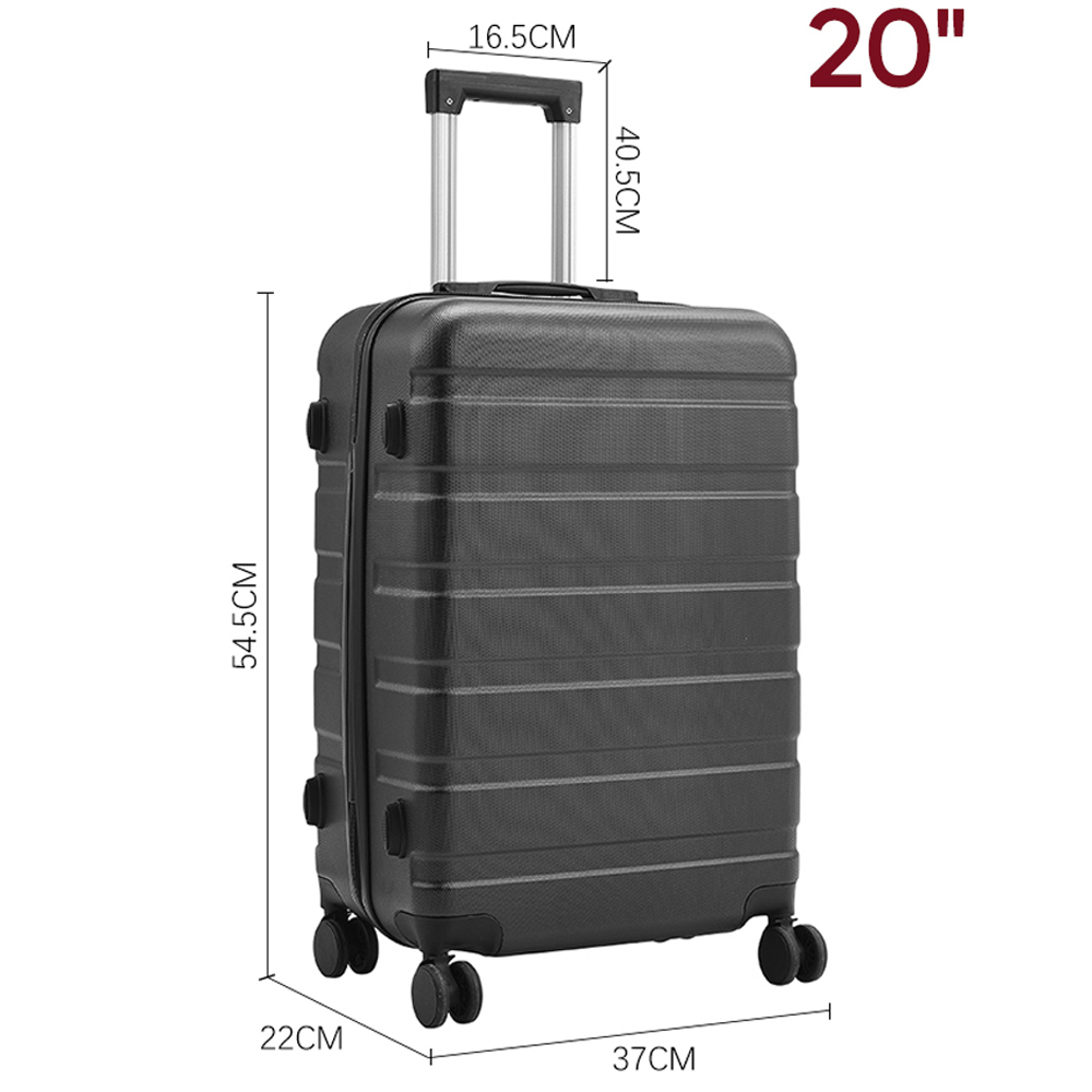 H&O Direct Small Black ABS Spinner Wheel Luggage Case Image 6