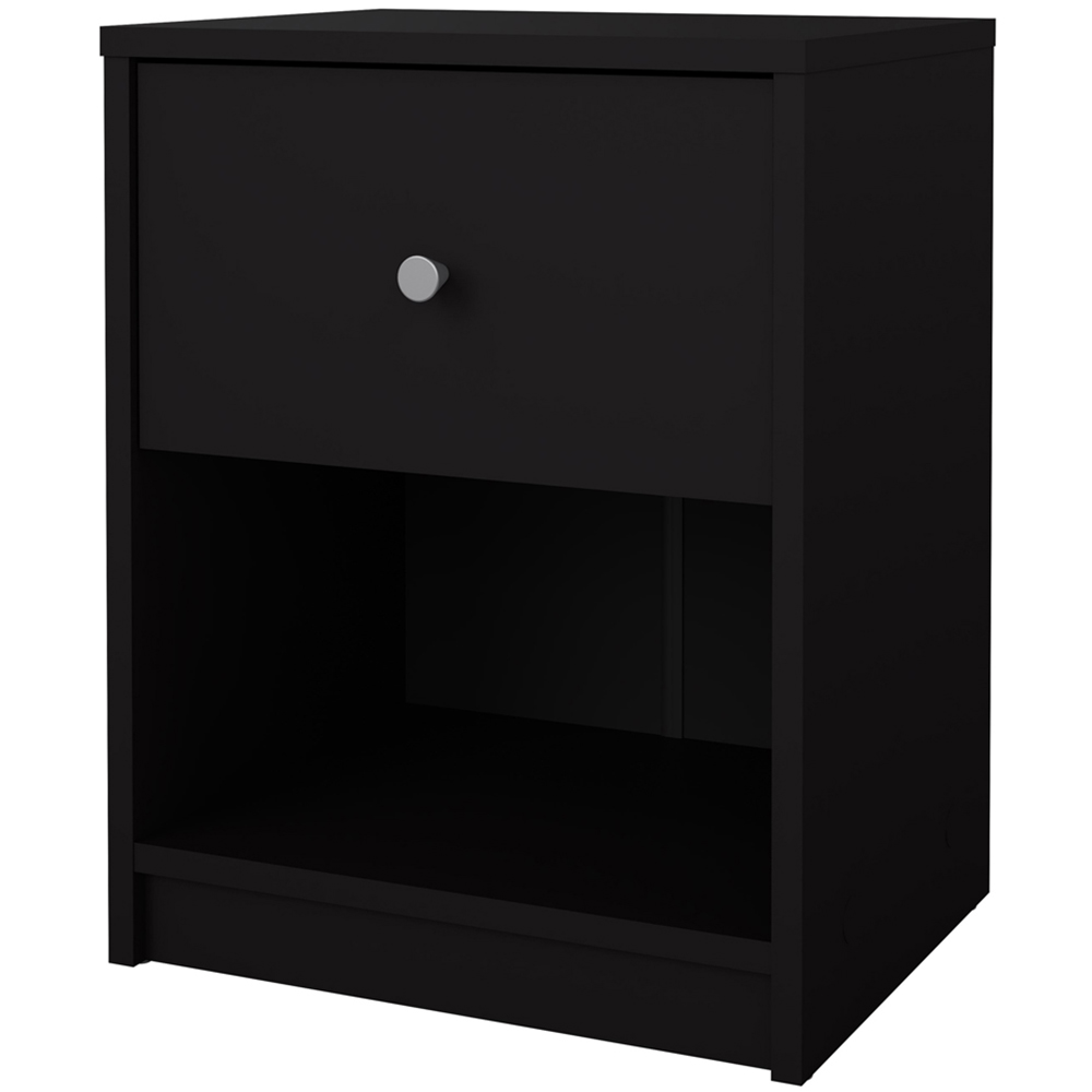 Furniture To Go May Single Drawer Black Bedside Table Image 4
