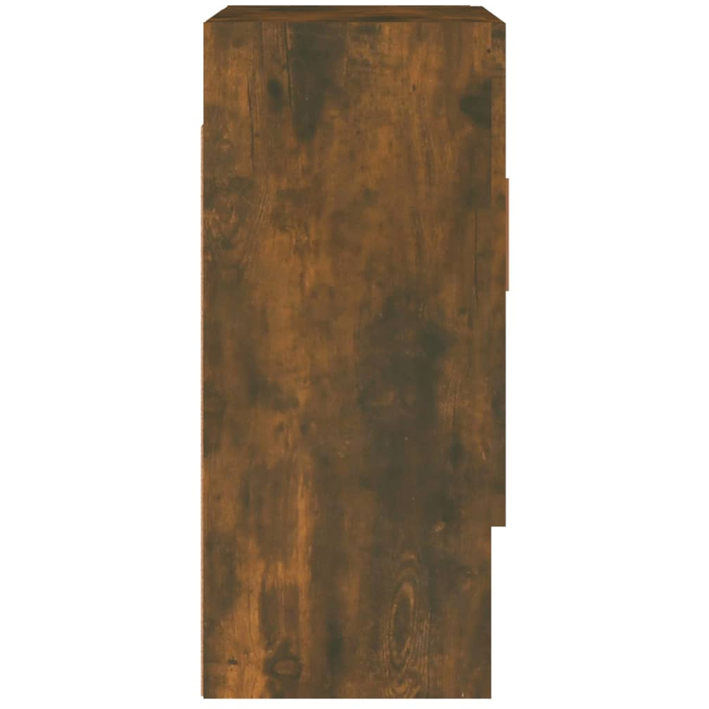 vidaXL 2 Door Single Shelf Smoked Oak Wall Cabinet Image 6