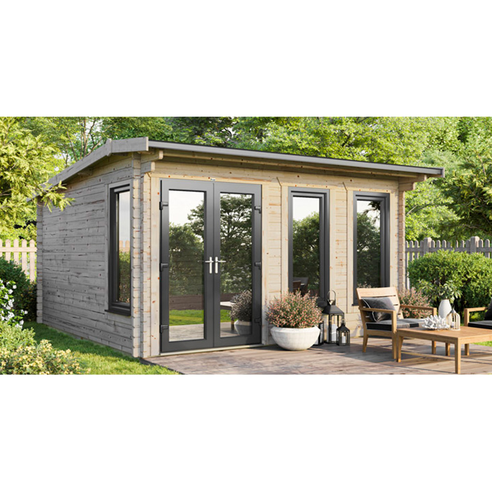 Power Sheds 16 x 16ft Left Double Door Apex Log Cabin Image 9