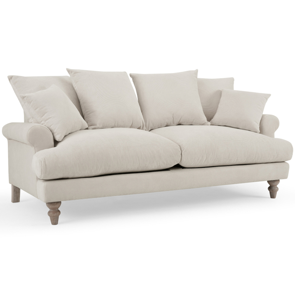 Home Detail Churchill 3 Seater Ivory Linen Sofa Image 2