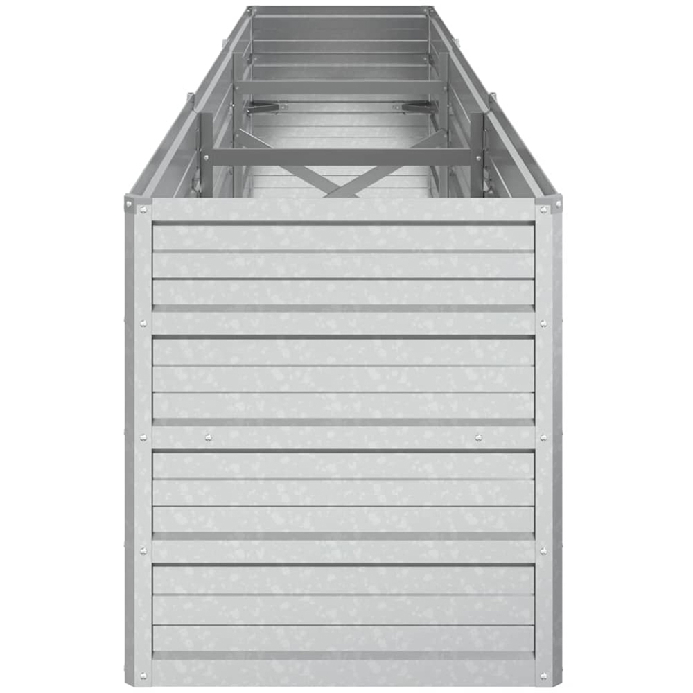 vidaXL Silver Galvanised Steel Raised Garden Bed 240 x 40 x 45cm Image 4